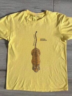 National Geographic Tiger ''Speed Is Instinct'' Yellow Graphic T-shirt